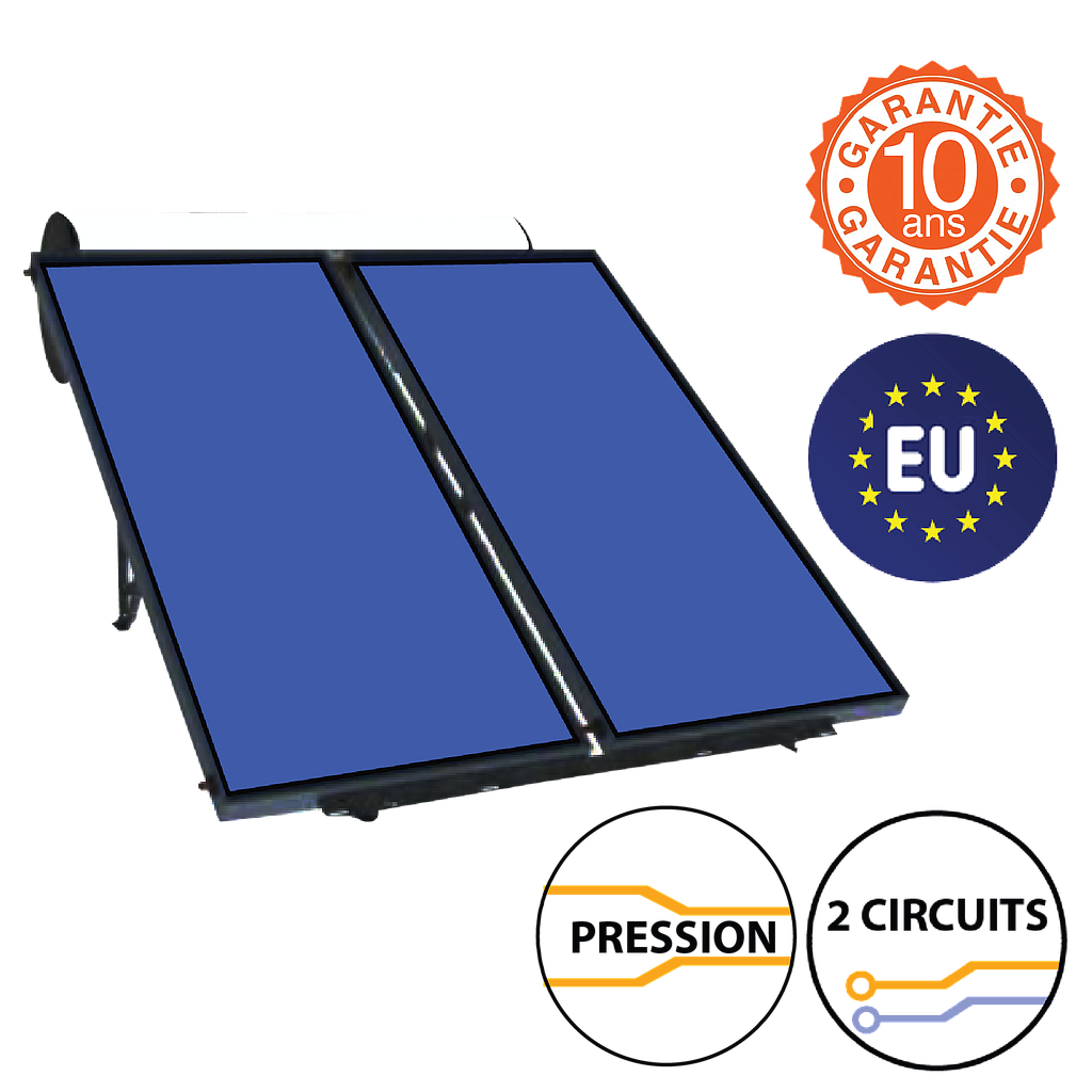 Chauffe-eau Thermosol + 2 circuits 300L+ 2 panneaux 2000